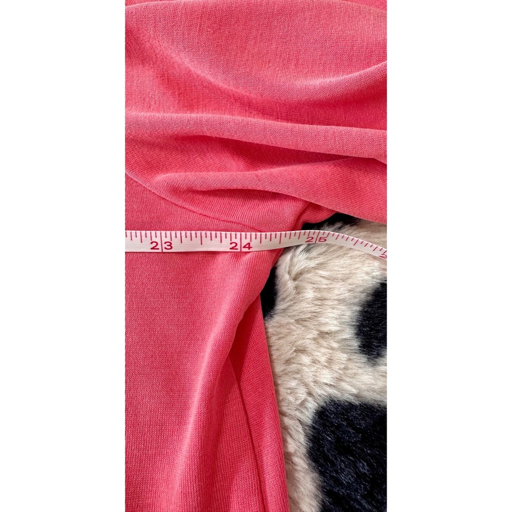 Chalet et Ceci Women XL Coral Modal Scoop Neck Gathered Sleeve Top Lagenlook - Picture 7 of 11